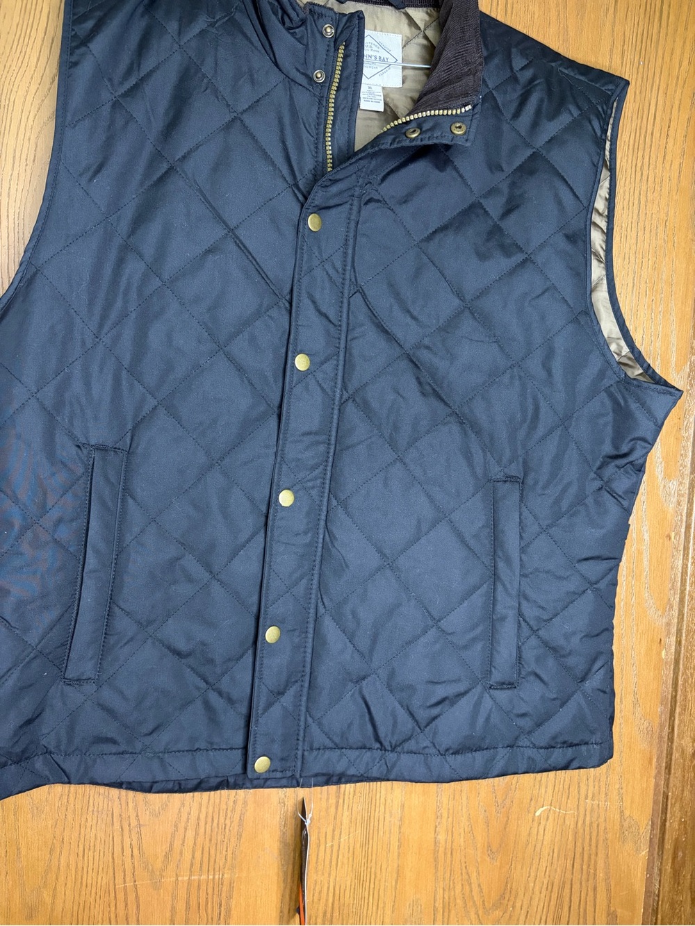 St. John's Bay Quilted Black Men's Vest